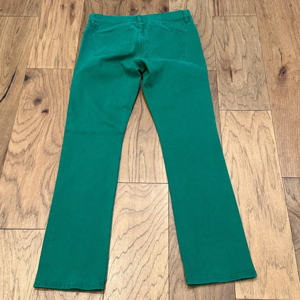 Lauren Ralph Lauren Modern Straight Leg Pants Green Womens Size 6 Cotton Stretch